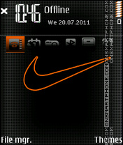 Скриншот темы Nike Black Red