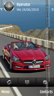 Mercedes Red tema screenshot