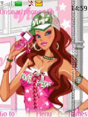 Girl in a cap tema screenshot