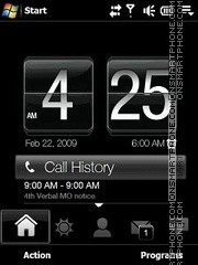 Animated Black Clock tema screenshot