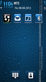 Blue Drops 01 tema screenshot