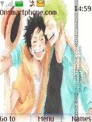 Zoro and Luffy tema screenshot