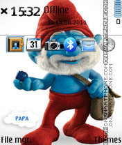 Capture d'écran Papa Smurf thème
