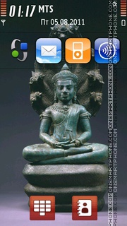 Скриншот темы Bronze Figure Of Buddha