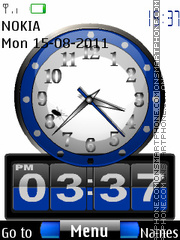 Скриншот темы Dual Clock With Icons