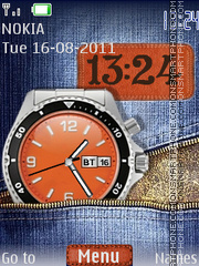 Jeans Dual Clock theme screenshot