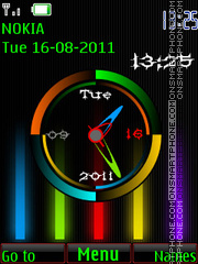 Скриншот темы Colors Dual Clock