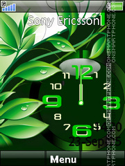 Green Clock tema screenshot