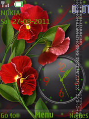 Capture d'écran Red flowers thème