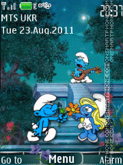 Smurfs animated theme screenshot
