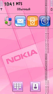 Pink Nokia 02 tema screenshot