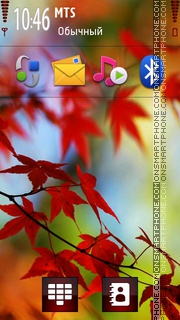 Red Leaf 01 tema screenshot