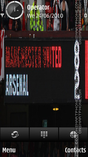 Capture d'écran Manchester united thème