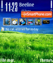 Blue Sky tema screenshot