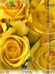 Yellow roses theme screenshot