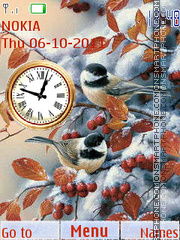 Скриншот темы Autumn Clock 02