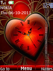 Heart Clock 03 tema screenshot