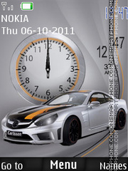 Mercedes Dual Clock tema screenshot