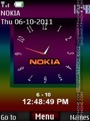 Скриншот темы Nokia Dual Clock 04