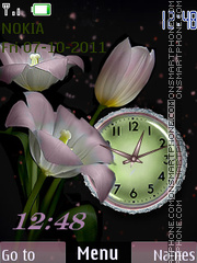 Flower Clock es el tema de pantalla