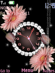 Gerbery And Clock theme screenshot