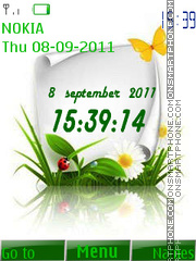 Green Digital Clock es el tema de pantalla