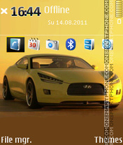Capture d'écran Yellow Hyundai thème