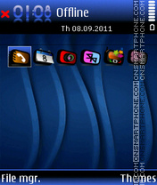 Blue Dark 5db tema screenshot