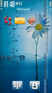 Blue Flower 08 tema screenshot