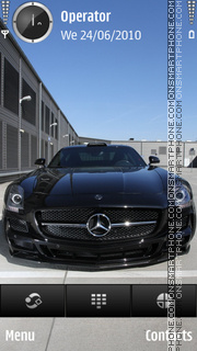 Capture d'écran Mercedes dark thème