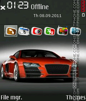 Red Audi Car tema screenshot