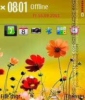Cute Flowers 03 tema screenshot