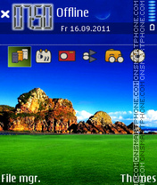 Blue Green 01 tema screenshot