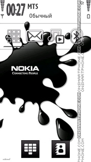 Nokia Black Logo tema screenshot