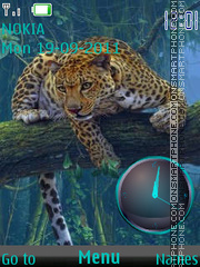 Cheetah Clock tema screenshot