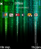 Colorful Matrix tema screenshot