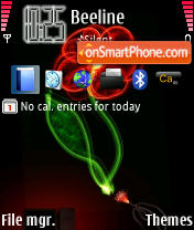 Neon Flower tema screenshot