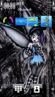 Gothic Tinker Bell theme screenshot