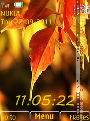 Autumn leaves tema screenshot