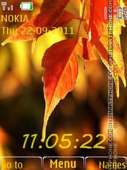 Autumn leaves theme screenshot