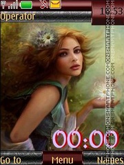 Скриншот темы Fantasy girl swf