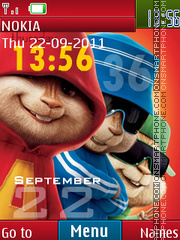 Скриншот темы Chipmunk Clock