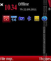 Red Black Express tema screenshot