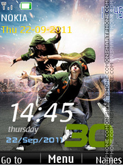 Dance Mania Clock tema screenshot