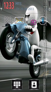 Zoozoo on Bike tema screenshot