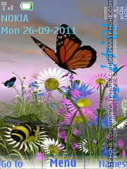 Butterfly and bee es el tema de pantalla