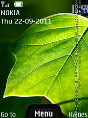 Скриншот темы 3d Leaf Clock