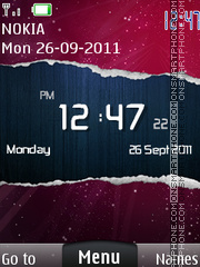 Paper Clock tema screenshot