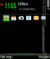 Green and Black es el tema de pantalla