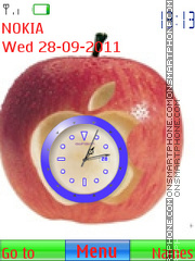 Apple Clock es el tema de pantalla
